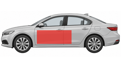 Standard size coverage on the car