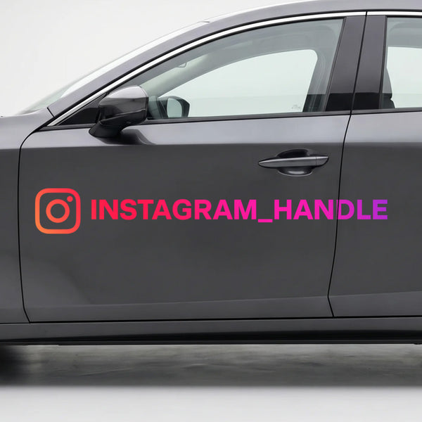 Instagram Handle Magnet Decal