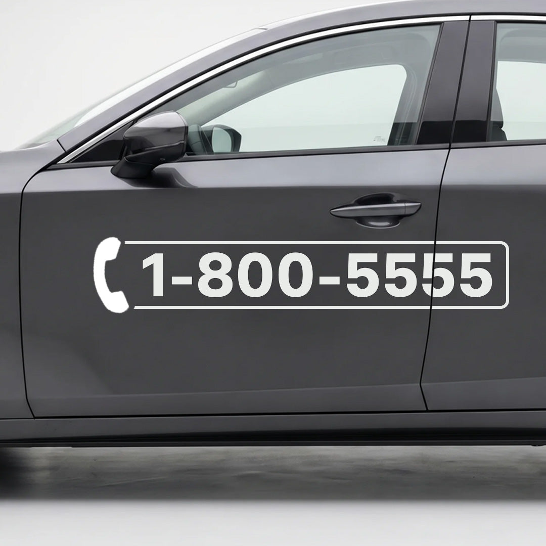 Phone Number Magnet Decal