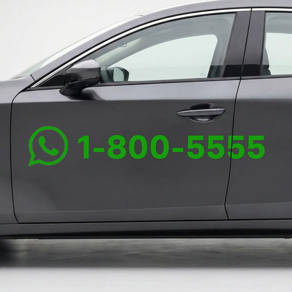 Whatsapp Number Magnet Decal
